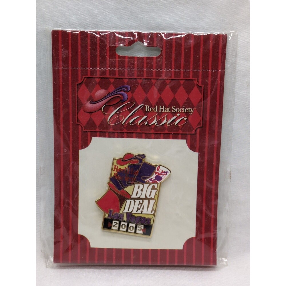 Red Hat Society Big Deal Las Vegas 2005 Enamel Pin